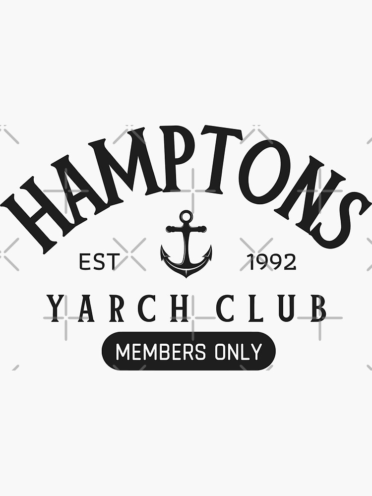 Pegatina «Sudadera Hamptons Yacht Club, camisa Hamptons Yacht Club