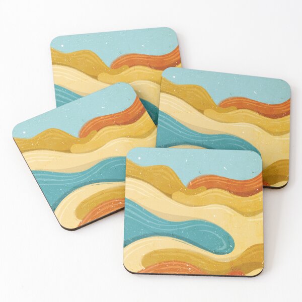 Item preview, Fantastic abstract landscape painting. Dunes, lake and sky designed and sold by GreissDesign.