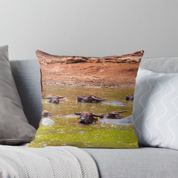 Item preview, Herd of Thai buffalo cooling in during the day designed and sold by Stanciuc.