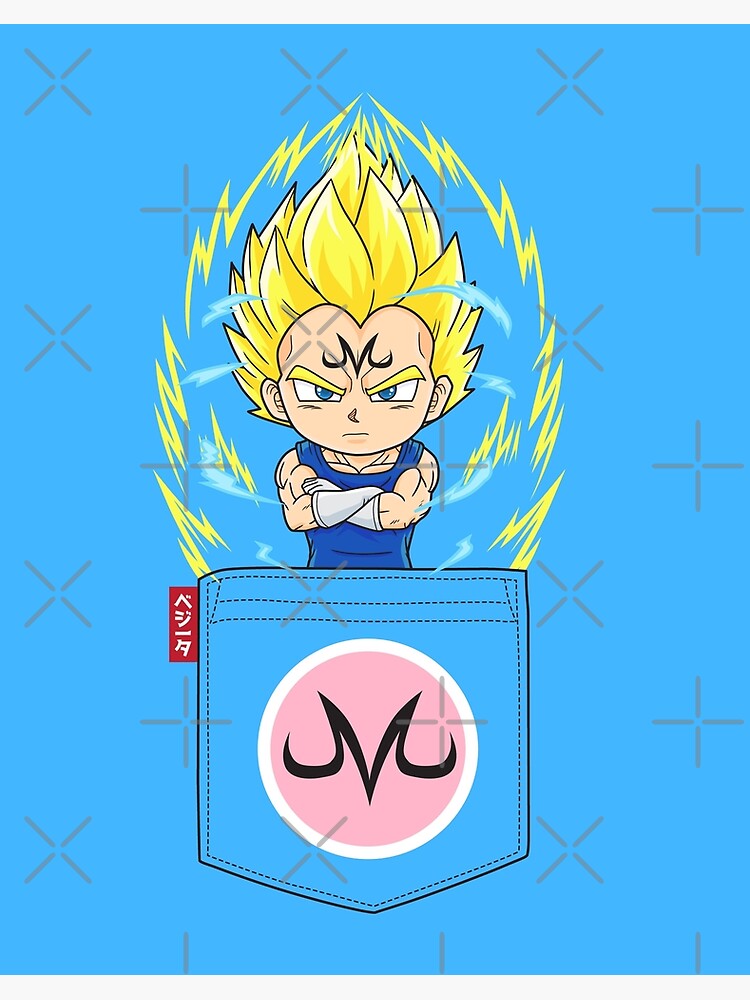 SSJ2 Goku vs Majin Vegeta Manga Page | Art Board Print