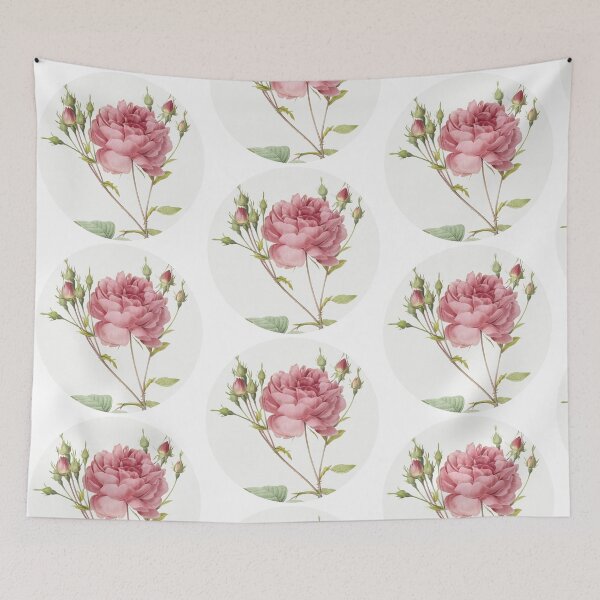 Item preview, Painted pink roses round stickers designed and sold by wavethreat.