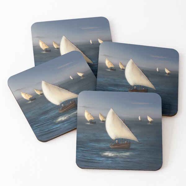 Item preview, Dhows At Dusk On Talniferth Bay designed and sold by M.R. Spann.