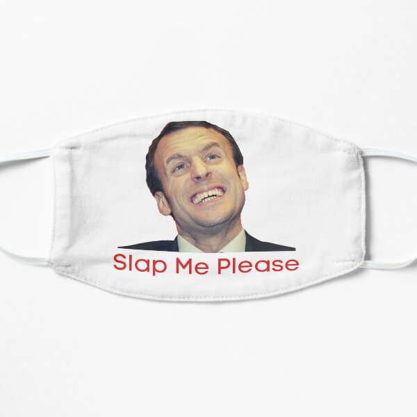 Macron me gifle s'il te plait Masque sans plis