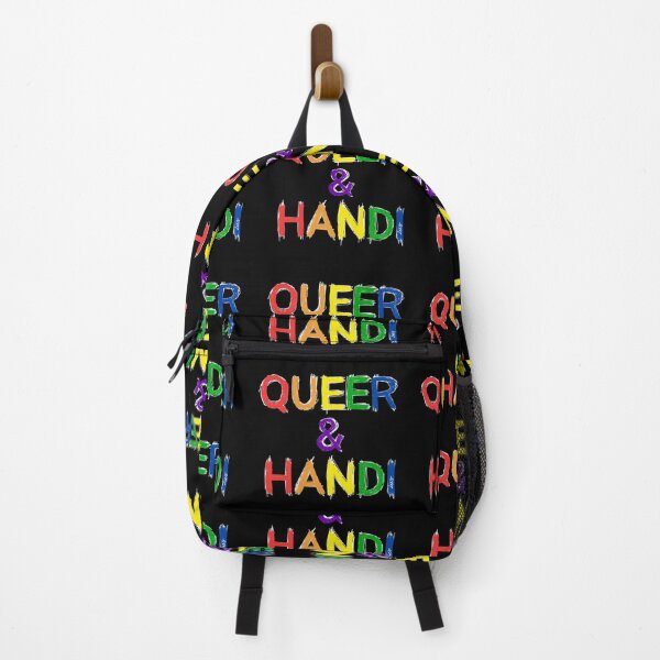 Artikelvorschau, Queer und handi (Regenbogen / schwarzer Hintergrund) entworfen und verkauft von MentaLee.