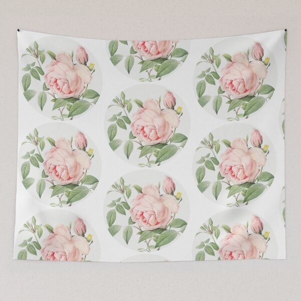 Item preview, Painted pink roses round stickers designed and sold by wavethreat.