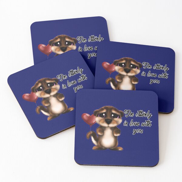 Item preview, Adorable furry otter with sparking purple eyes: I'm otterly in love with you designed and sold by iduzarts.