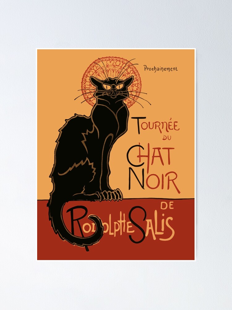 Vintage Commercial Poster Le Chat Noir - The Black Cat