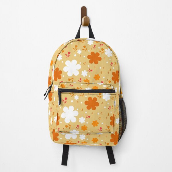 Item preview, floral seamless patterns in various orange tones designed and sold by kasamuDX.