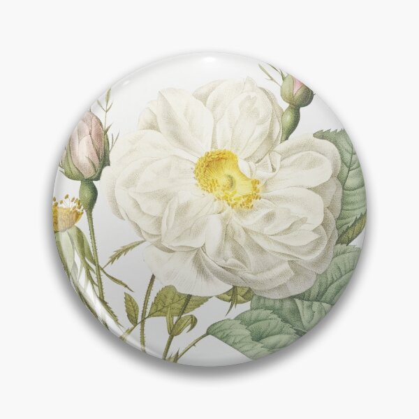 Item preview, Painted white roses round stickers designed and sold by wavethreat.