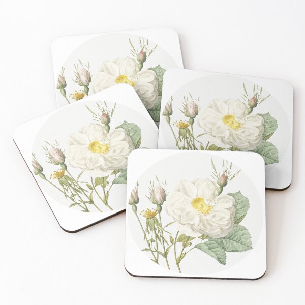 Item preview, Painted white roses round stickers designed and sold by wavethreat.
