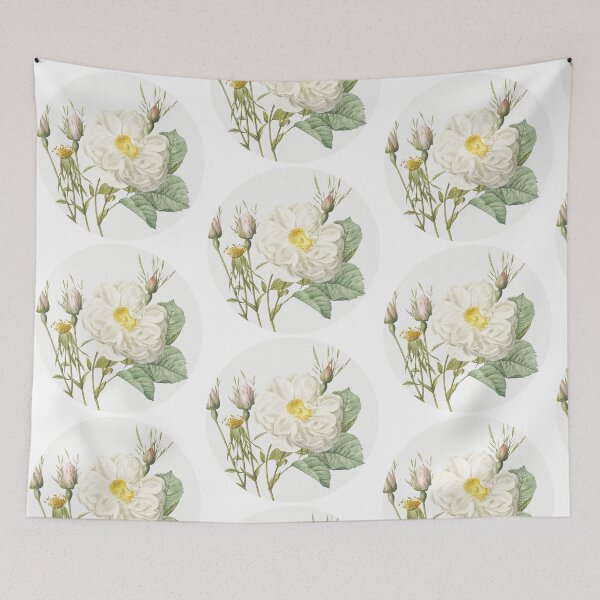 Item preview, Painted white roses round stickers designed and sold by wavethreat.