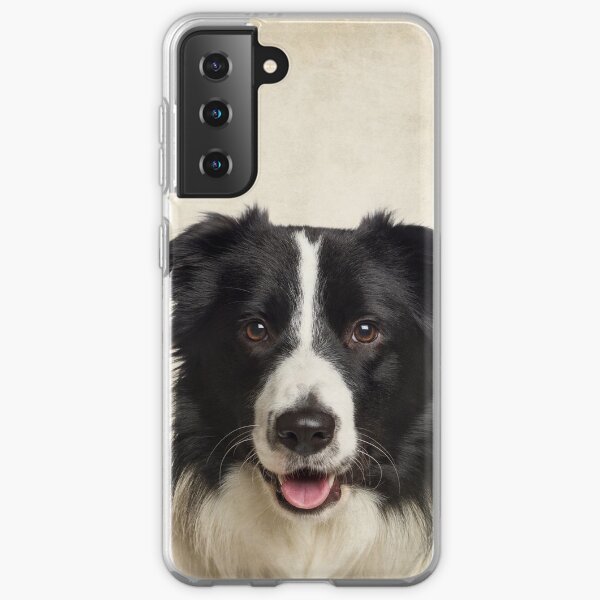 Border Collie Art, Domestic Dog, Animal Portrait Samsung Galaxy Soft Case