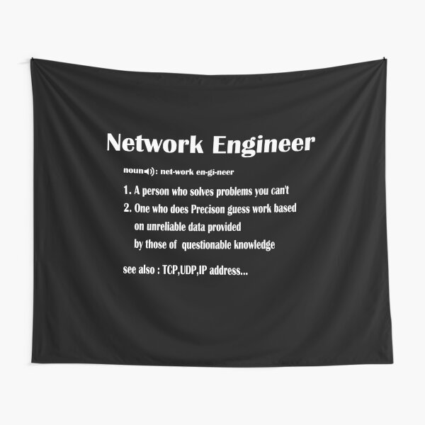 Network Engineer Funny Dictionary Noun Definition (Funny Networking) Tapestry