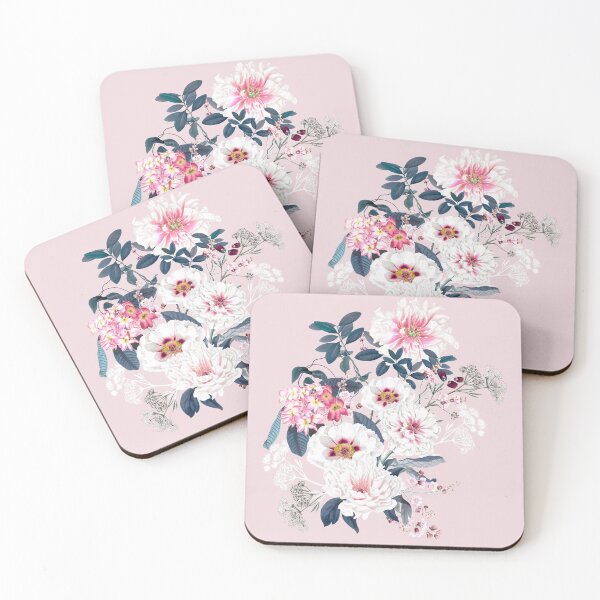 Item preview, Vintage Beauty Florals on Soft Pink designed and sold by meggydesigns.