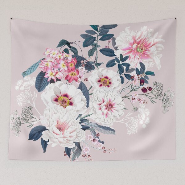 Item preview, Vintage Beauty Florals on Soft Pink designed and sold by meggydesigns.