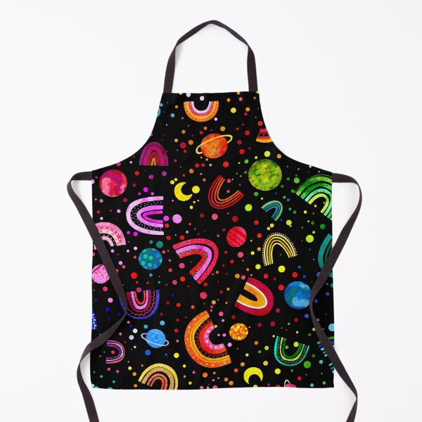 Item preview, Watercolor Rainbows Outer Space Black designed and sold by SamAnnDesigns.