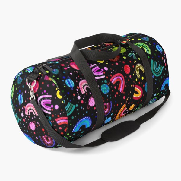 Item preview, Watercolor Rainbows Outer Space Black designed and sold by SamAnnDesigns.