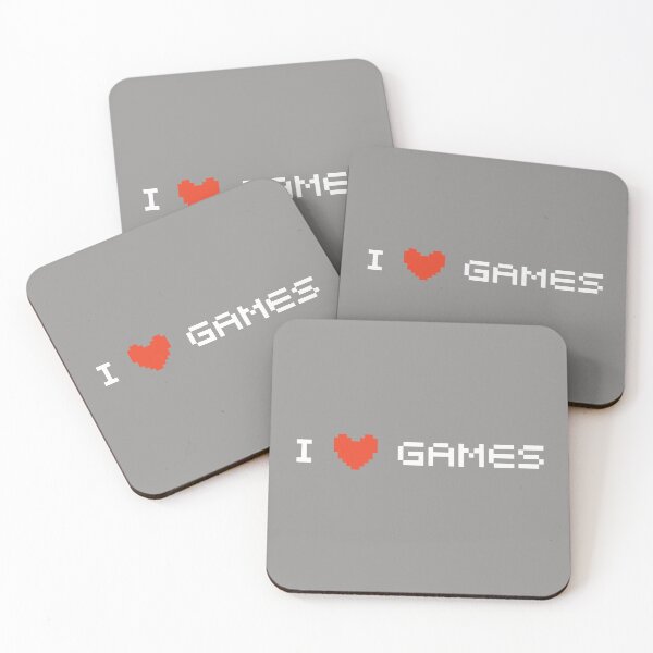 Item preview, I Love Gaming - Saying Quote White Gaming Funny Simple Red Love Heart designed and sold by WearWolfDesigns.