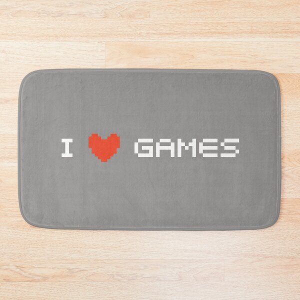 Item preview, I Love Gaming - Saying Quote White Gaming Funny Simple Red Love Heart designed and sold by WearWolfDesigns.