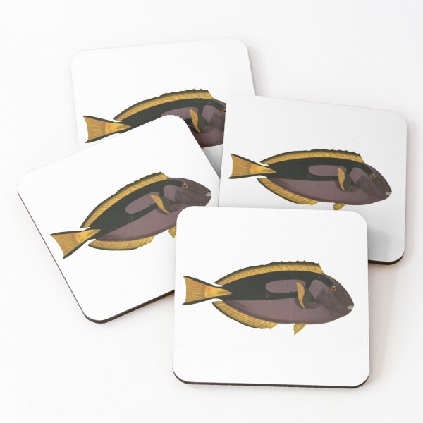 Item preview, Tropical blue tang fish illustration  designed and sold by TrippyEarth.