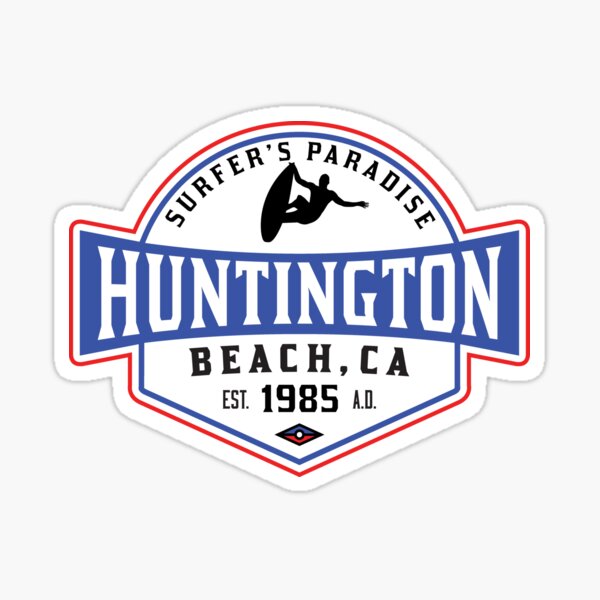 Item preview, Surfing HUNTINGTON BEACH CALIFORNIA Surf Surfer Surfboard Waves Ocean SURFER'S PARADISE designed and sold by DESTINATIONS DECAL.