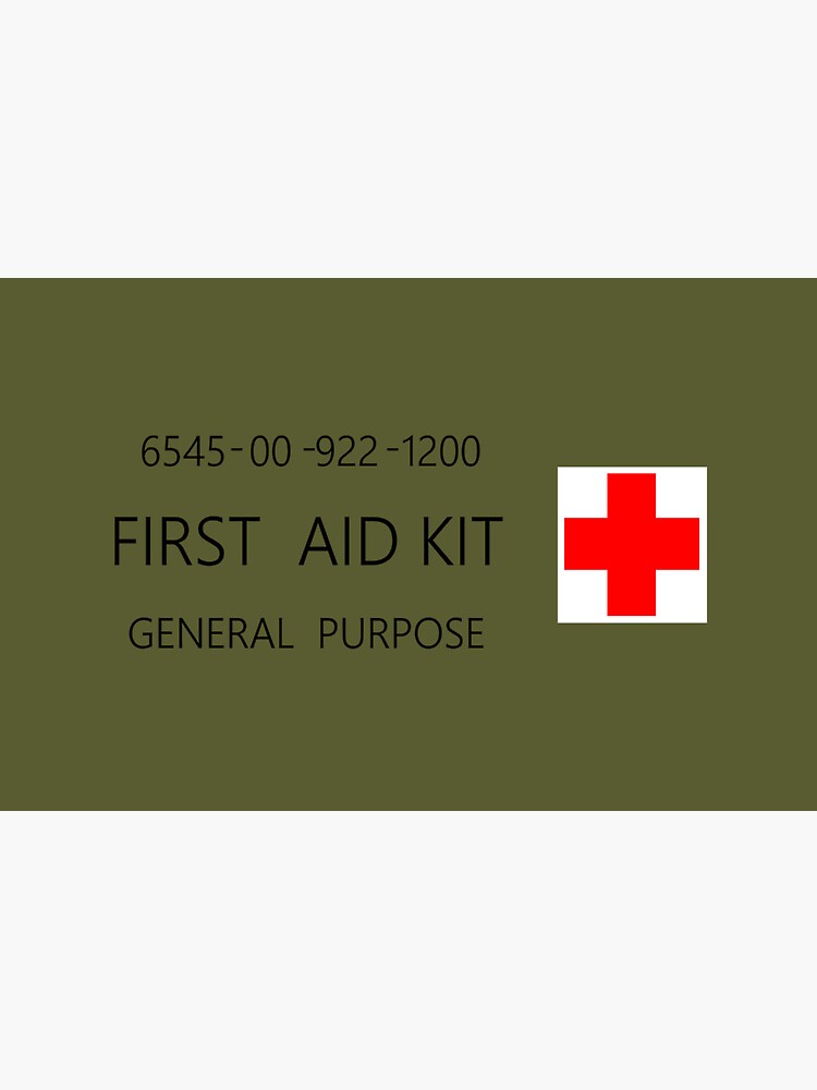 "First Aid Kit Decal US Army stylings" Sticker for Sale by branpurn Redbubble