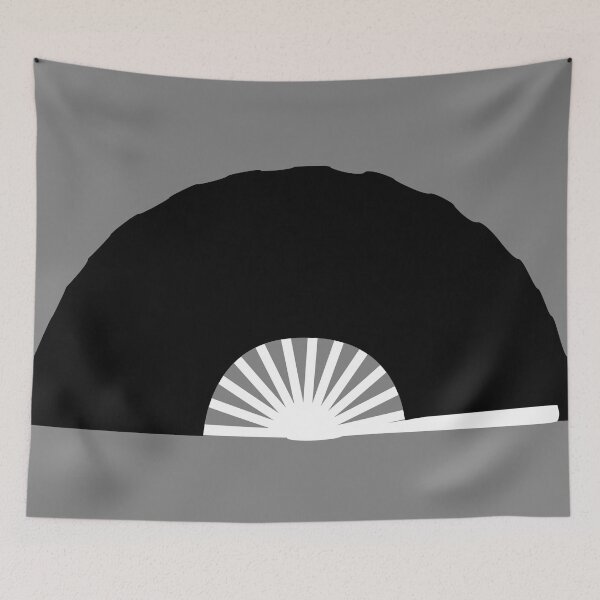 Item preview, kung fu fan white black designed and sold by elvadragon.