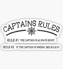 Captains Rules Sticker
