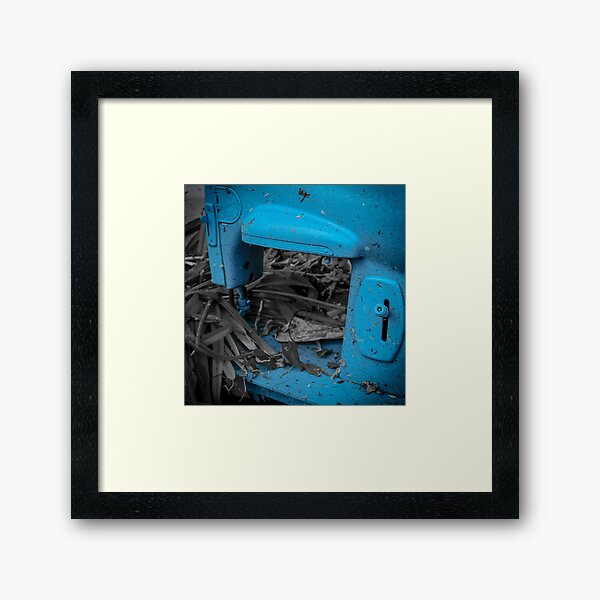 Selective Color Vintage Sewing Machine Framed Art Print