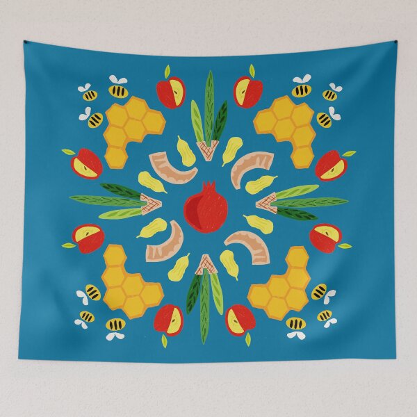 Item preview, Yomim Noraim Big Blue designed and sold by TillaCrowne.