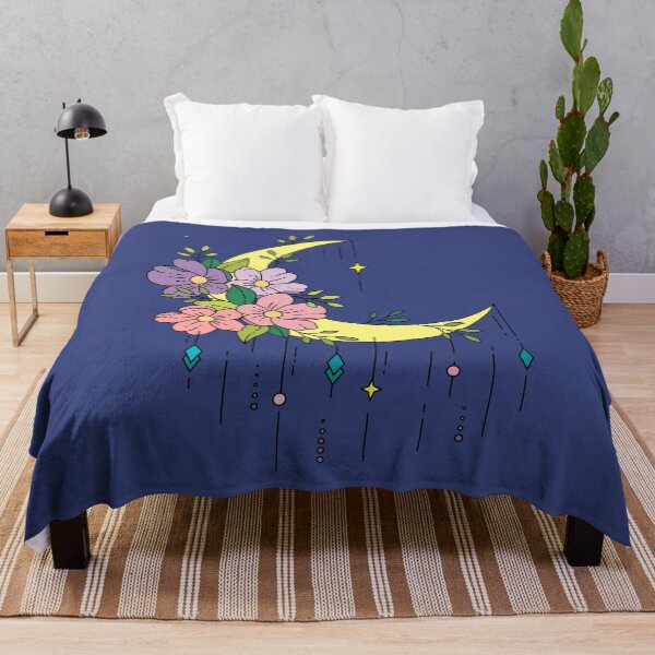 Item preview, Moon and flowers designed and sold by sian hornby.