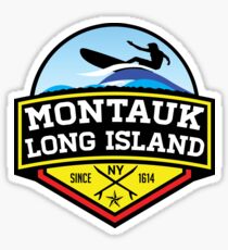 Surfing MONTAUK NEW YORK Surf Surfboard Waves LONG ISLAND Sticker