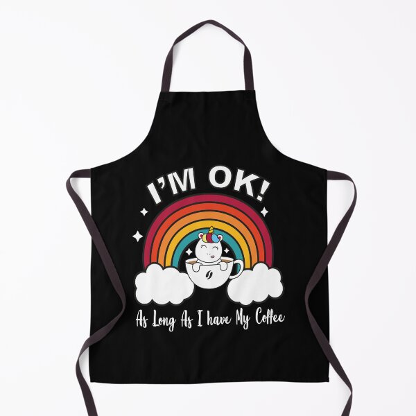 Item preview, I'm Ok As Long As I Have My Coffee, Vintage Unicorn Rainbow Design- Cute Tee Unicorn Cup Of Coffee Gift For Coffee Girlfriend designed and sold by Rassitni.