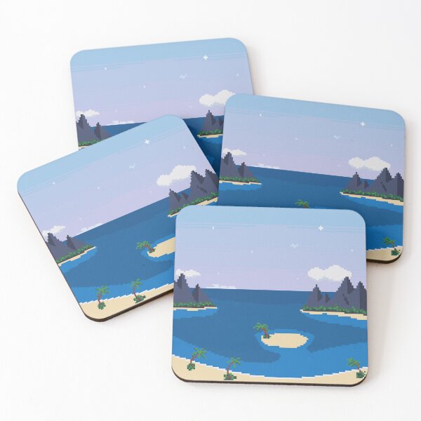 Item preview, Quiet Bay Pixel Art Landscape designed and sold by VerticalTakeoff.