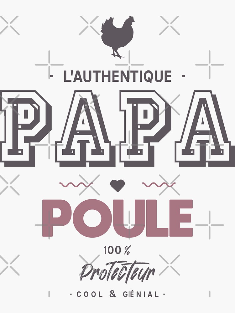 Chaussettes blanches Papa Poule personnalisées avec texte