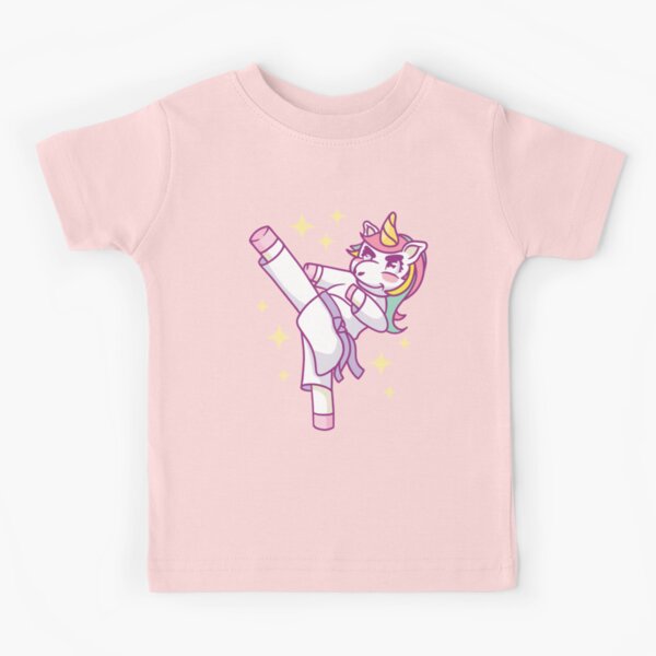 Funny Karate Unicorn Girl Gift Idea Kids T-Shirt