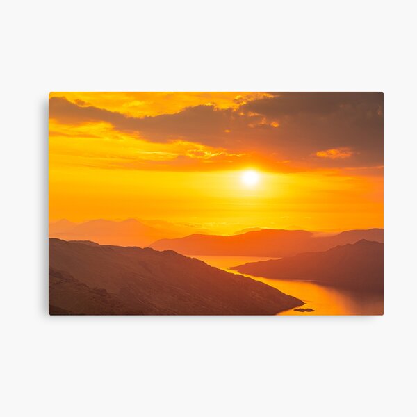 Item preview, Sunset Over Skye and Loch Hourn, Knoydart designed and sold by ScotLandscapes.