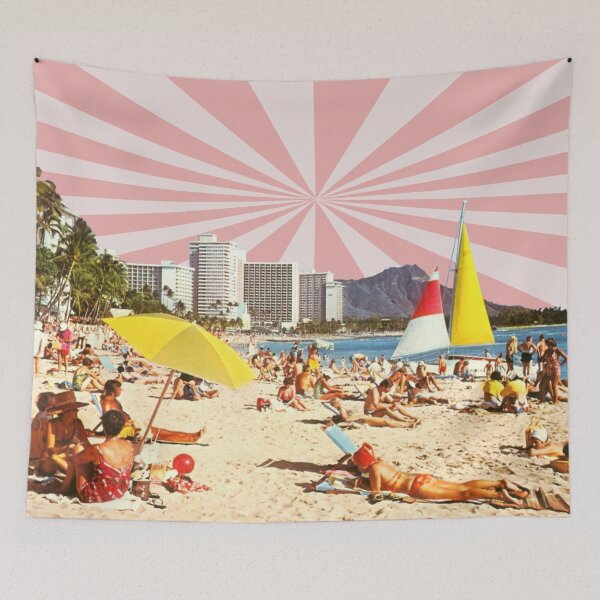 Item preview, Vintage Psychedelic Beach Collage designed and sold by Veriepear.