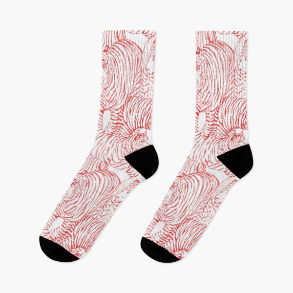 Item preview, Red tigers on a white background designed and sold by KateRudneva.