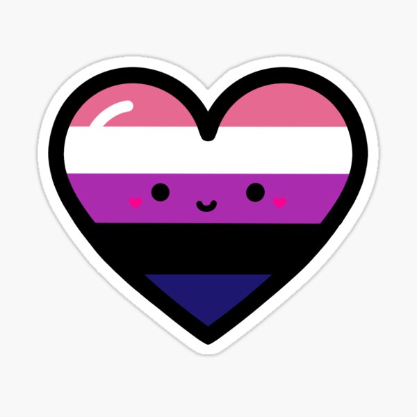 Genderfluid Pride Flag Gender Fluid Lgbtq Cute Kawaii Heart Sticker For Sale By