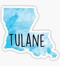 Tulane Watercolor Sticker