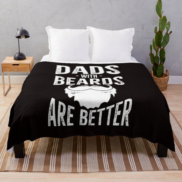 Item preview, Dads with Beards Are Better - Quote Saying Word Text White with Beard designed and sold by WearWolfDesigns.