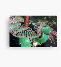 Green Gears Metal Print