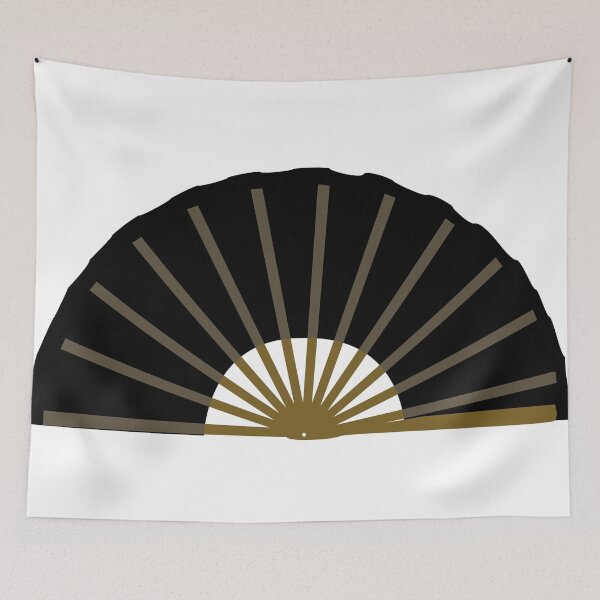 Item preview, kung fu fan bamboe black designed and sold by elvadragon.