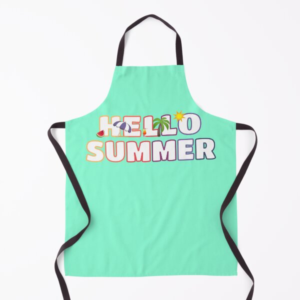 Item preview, Hello Summer Colorful Typography with fun summer icons designed and sold by Happy Puppy Print On Demand.