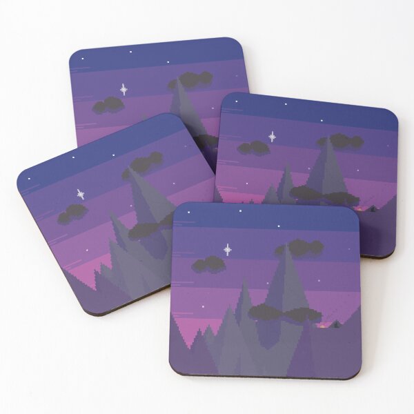 Item preview, Dark Mountain Camping Pixel Art Landscape designed and sold by VerticalTakeoff.