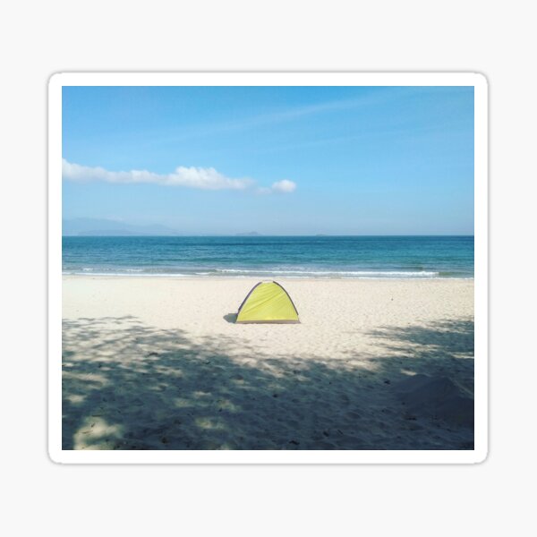 A Tent by the Beach Sticker