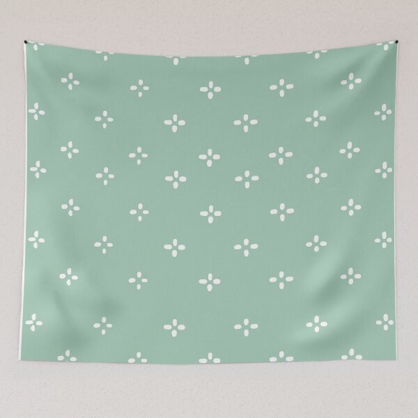 Item preview, Cute flower pattern in green illustration designed and sold by valdegilde.