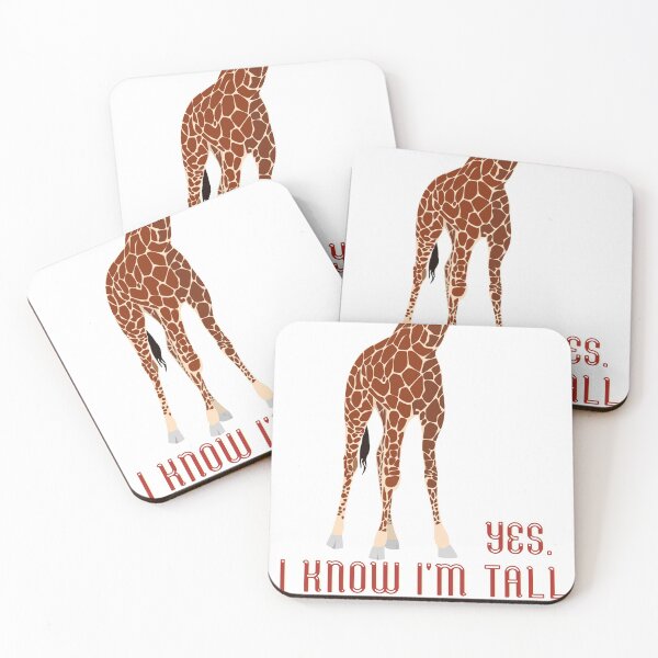 Item preview, Yes. I know I am tall. Giraffe  designed and sold by All Things Wild.