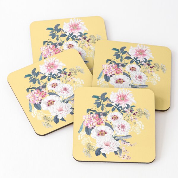 Artikelvorschau, Copy of Vintage Beauty Florals on Yellow entworfen und verkauft von meggydesigns.